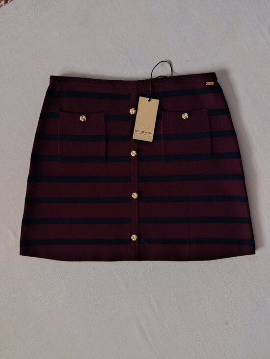 Scotch & Soda Dresses & Skirts - Scotch & Soda NWT Striped Knit Mini Skirt with Gold Buttons - XL